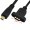 Micro HDMI to Standard HDMI Extension Cable with Panel Mounts 30cm