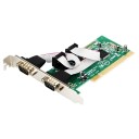 2 x DB9 Serial COM Ports PCI Controller Card Support Low Profile