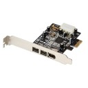 Combo 2x 1394b and 1x 1394a Firewire Ports PCIE Controller Card