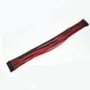 Premium Single Braid Sleeved 24-Pin (20+4) Extension Cable (Black/Red)