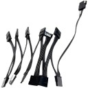 4 Pin IDE Molex to 12 x SATA Power Splitter Adapter Cable
