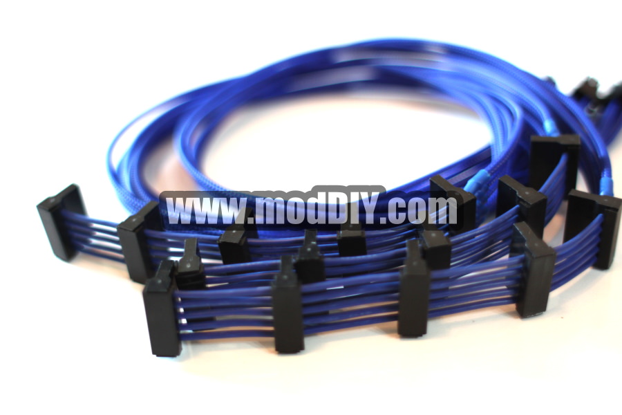 OCZ Single Braid Modular Power Supply 5 x SATA Integrated Cable (Blue ...