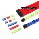 Single Sleeved Power Cable Combs 6 Pin 8 Pin 24 Pin Red Blue Green RGB