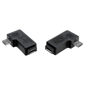 Micro USB 5 Pin Male to Female 90 Degree Left and Right Angle Adapter
