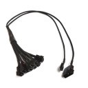 Computer Fan 4-Pin PWM 1-To-9 Fan Cable Splitter Sleeved Cable (50cm)
