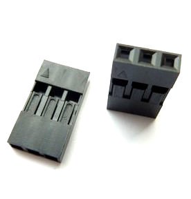 Dupont 3-Pin Female Motherboard Connector - No Label - Black