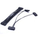 Four Power Supply Adapter Cable (Black)