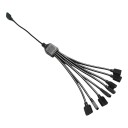 Computer Lighting 5V 3 Pin RGB Splitter Cable 1 to 8 Way Split 30cm
