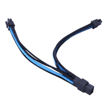 Premium Single Braid Sleeved PCIE 6 Pin to Dual 6 Pin Y Split Cable