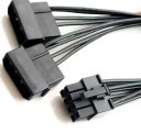 Dual 4-Pin Molex to 8-Pin PCI-E Power Cable (20cm)