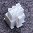 6 Pin PSU Modular Power Female Connector with Pins White