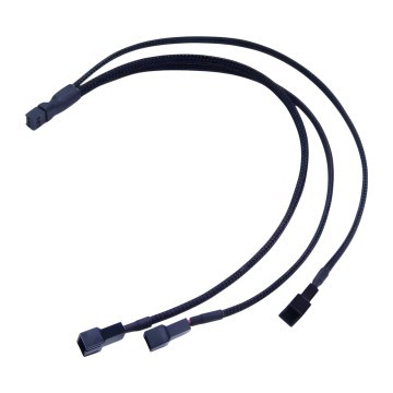 MODDIY Sleeved Fan Y Cable Splitter 30cm 3 Pin to 3 x 3 Pin