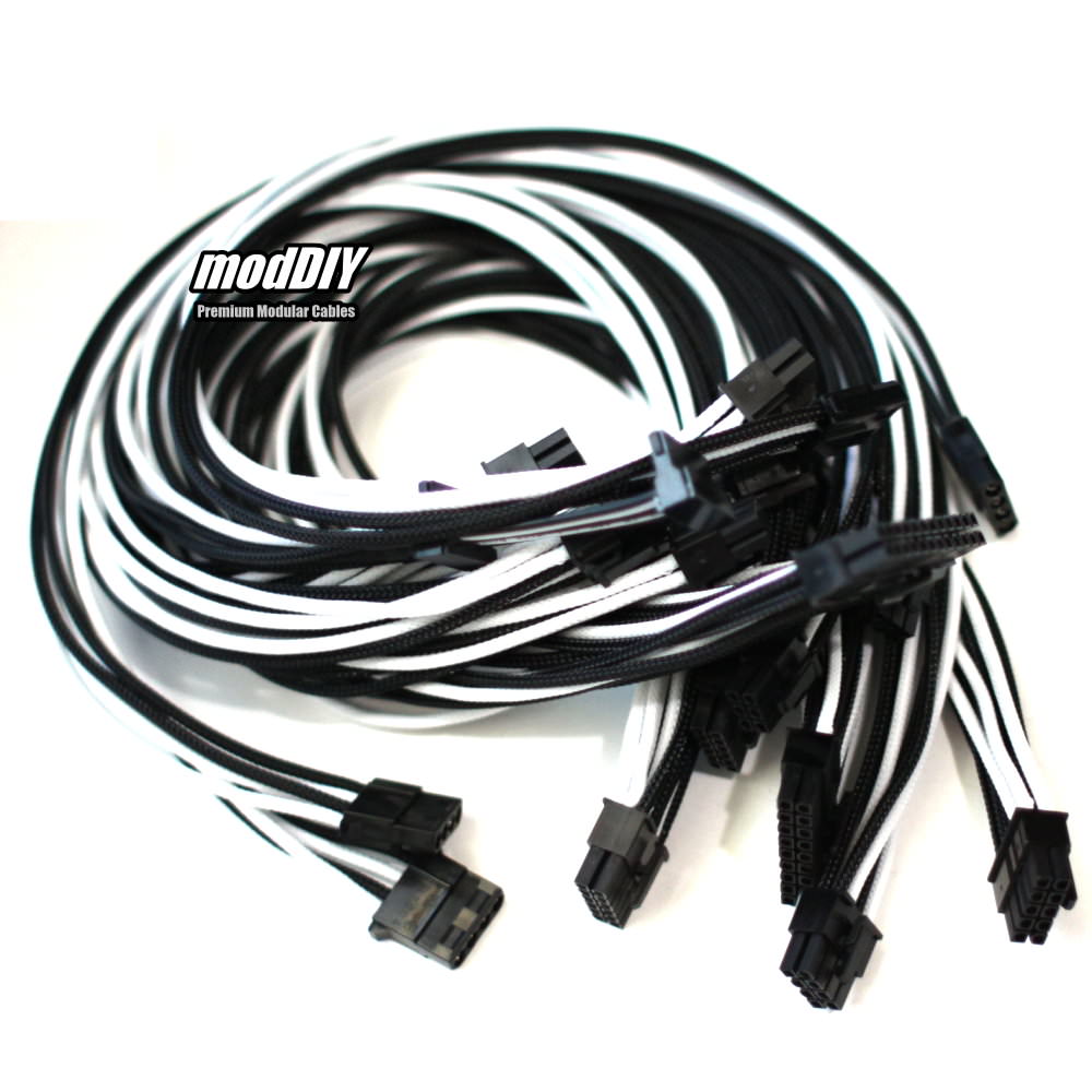 Silverstone Sx600 G Single Sleeved Short Modular Cable Set Silver Moddiy Com