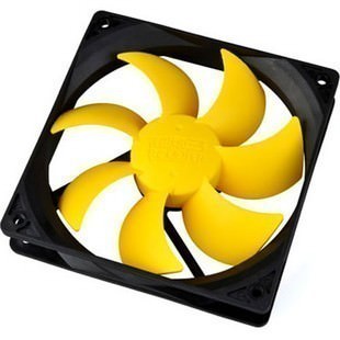PC Cooler 120mm x 25mm Yellow Fan (1200RPM 16dBA 44CFM) 