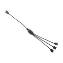 Computer Lighting 12V 4 Pin RGB Splitter Cable 1 to 3 Way Split 30cm