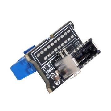 HTGuoji USB 3.1 Type-E Key-A to USB 3.0 19Pin/20Pin Header Adapter Converter, Vertical USB Front Panel Header Adapter, USB 3.0 19P/20P to Type E Adapter for Type C Motherboard Connector Riser