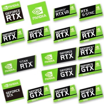 Nvidia GeForce RTX VR GTX G Sync Titan Computer Logo Sticker
