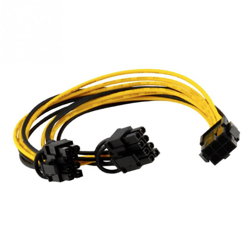 Bitcoin Mining Pcie 6 Pin To 2 X Pcie 8 Pin Splitter Cable - 