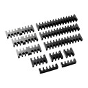 Professional Single Sleeved Cable Wire Clear Comb 4 to 28 Slots