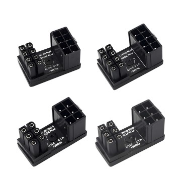 GPU VGA 8Pin 6Pin PCIE U Turn 180 Degree Angle Connector Adapter Board