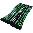 Premium Single Sleeved Modular Cables Black Grey Green for Corsair
