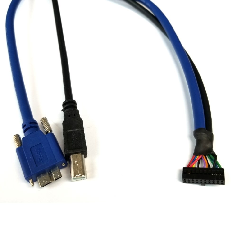 20-Pin USB 3.0 Internal Header to USB 3.0 Micro-B + USB 2.0 Type-B