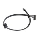 Mini 4 Pin to 2 x SATA Power Sleeved Cable 40cm for IBM Lenovo