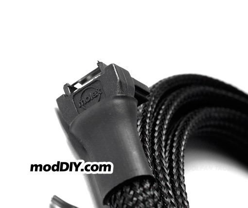 modDIY Premium High Speed SATA Cable Sleeved with Latch (1M)