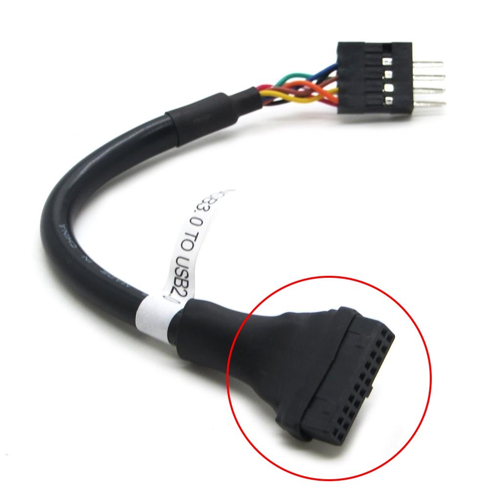 Black USB 3.0 19Pin 20Pin IDC 20P Solder Type Female Header Connector