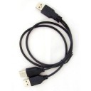 USB 2.0 Type-A Female to 2xFemale Y-Split Cable (Black)