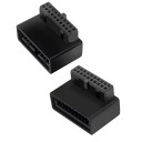 90 Degree Angled USB 3.0 20 Pin Internal Header Mini Connector Black