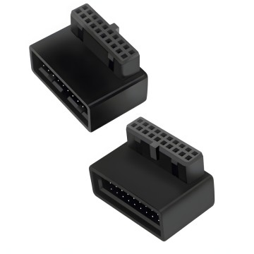 90 Degree Angle USB 3.0 19 Pin Internal Header Connector with Housing