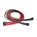 Corsair AX Series GPU Dual 6-Pin Modular Power Supply PSU Single Sleeved Cables (Red/Black)