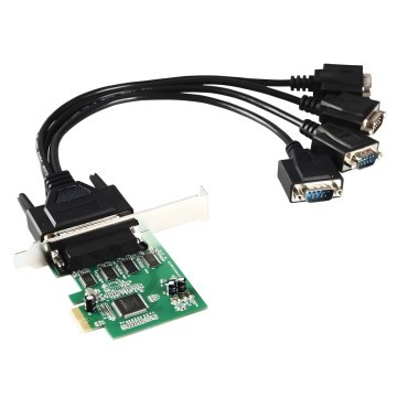 4 Serial Port PCI Express Controller Card with Fan Out Cable MCS9904