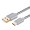 Premium Gold Plated Micro USB Fast Charge Cotton Sleeved Cable Grey
