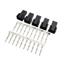 modDIY Male 3 Pin Fan Extension Connector Molex 2510 with Pins