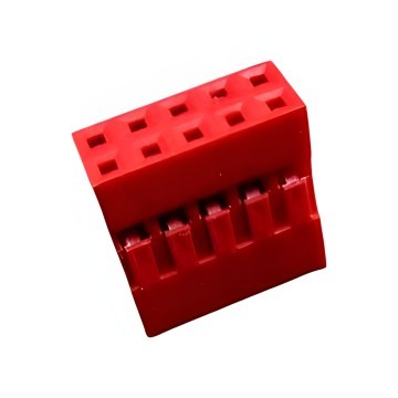 Dupont 2.54mm 10 Pin Header Connector with Pins Red