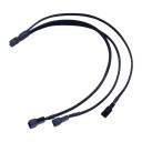 MODDIY Sleeved Fan Y Cable Splitter 30cm 3 Pin to 3 x 3 Pin