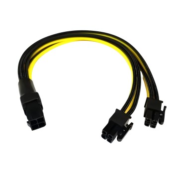Premium Sleeved Power Supply ATX CPU EPS 4 Pin Y Splitter Cable 30cm