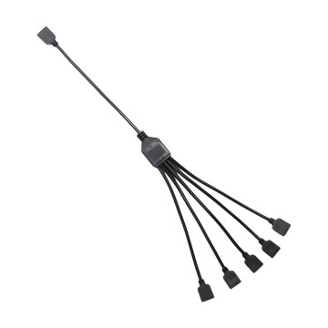 Computer Lighting 12V 4 Pin RGB Splitter Cable 1 to 5 Way Split 30cm
