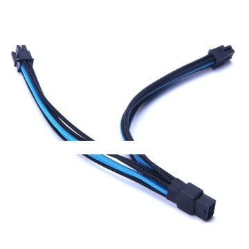 Premium Single Braid Sleeved PCIE 6 Pin to Dual 6 Pin Y Split Cable
