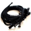 Seasonic Platinum Series Single Sleeved Power Supply Modular Cables Set (All Black)