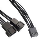 Single Braid 4 Pin Fan Y Cable Splitter 20cm