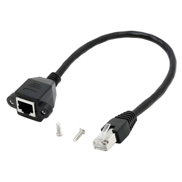 NEW 1000M CAT6 RJ45 Ethernet Extension Cable with Panel Mount 150cm