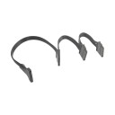 Premium Ribbon Wire 5 Pin SATA to 3x SATA Adapter Cable Black