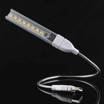 Mini USB Powered White 8-LED Portable Pocket Night Light Lamp