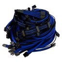 Individually Sleeved Modular Cable Set Black Blue for Corsair