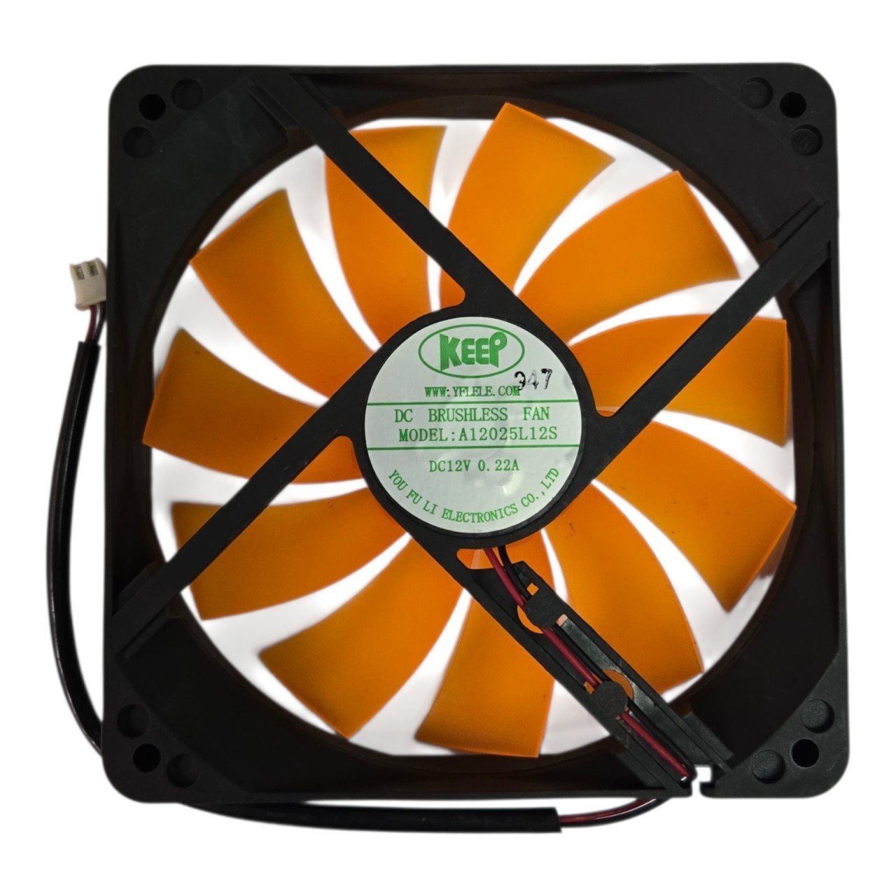 KEEP 120mm x 25mm DC Brushless Orange Fan DC12V 0.32A 2200RPM - MODDIY