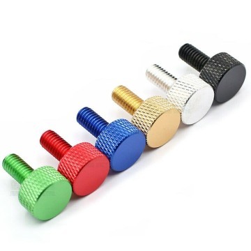 6063 Aluminum Alloy DIY Textured Thumb Screws #8-32, Textured