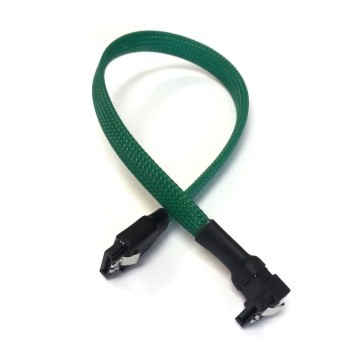 SAS/SSD High-Speed 6Gbps SATA3 SATA III Cable High Density Sleeved (Green)